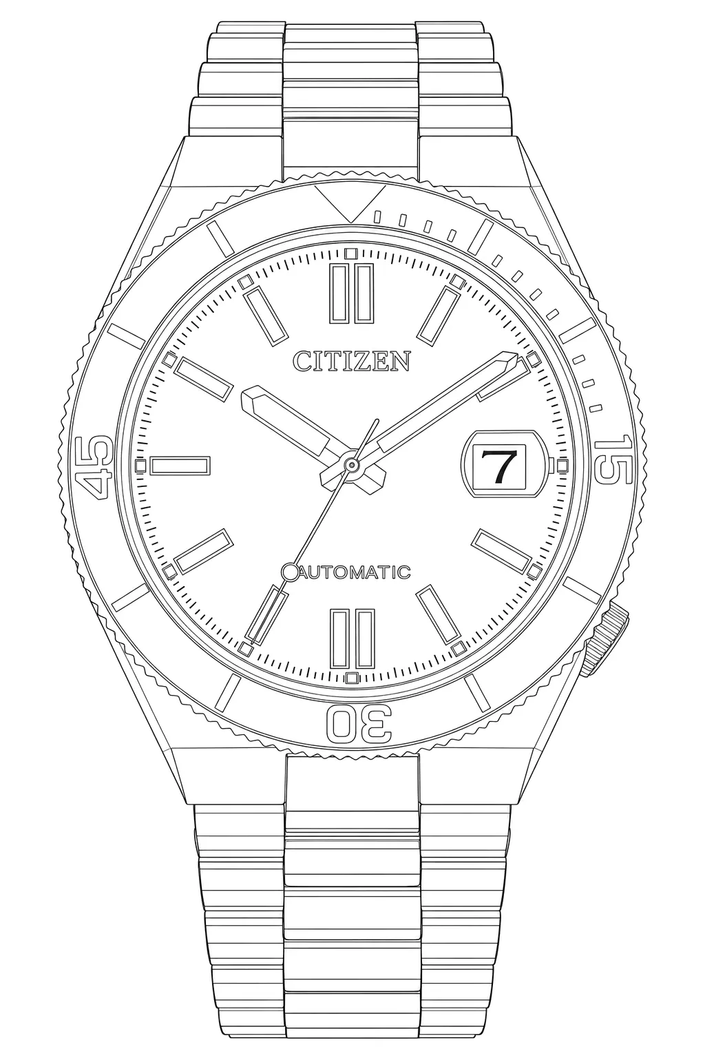 Watch technical diagram