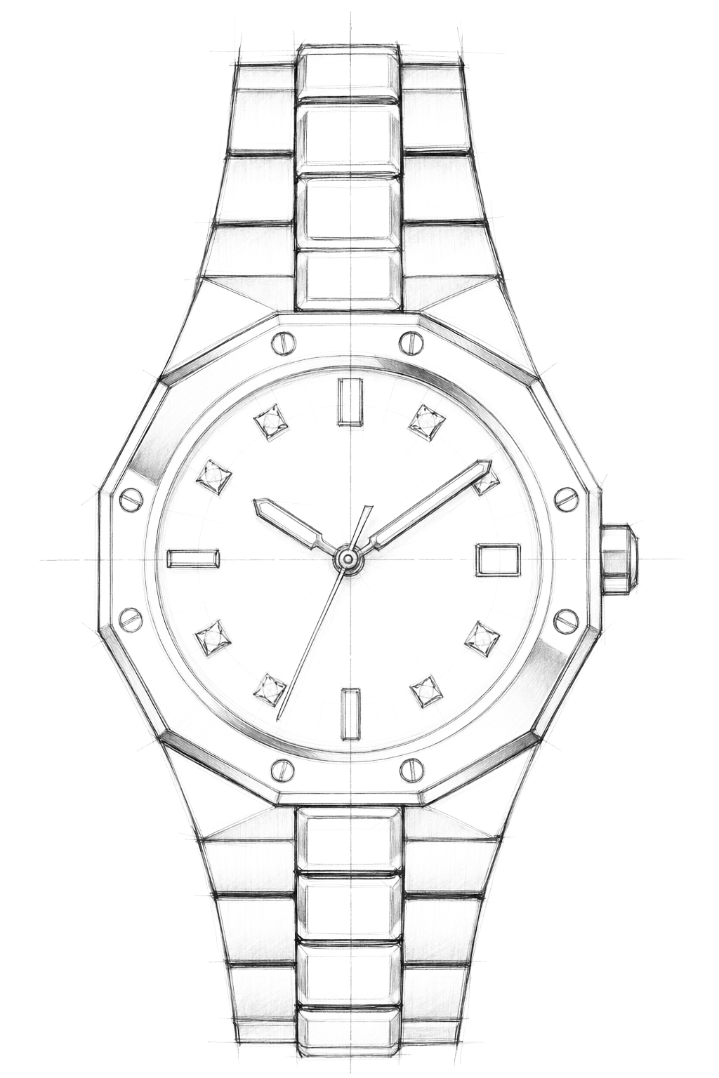 Watch technical diagram