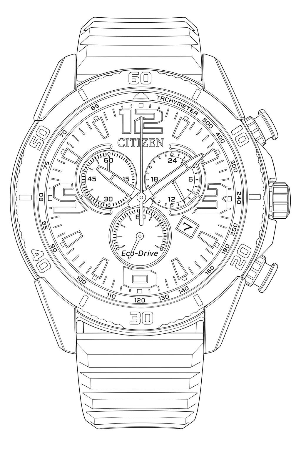 Watch technical diagram