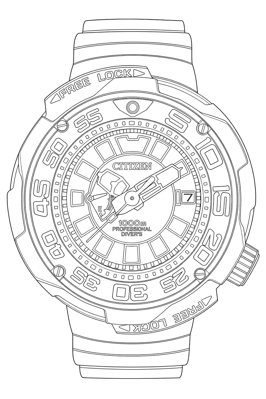 Watch technical diagram