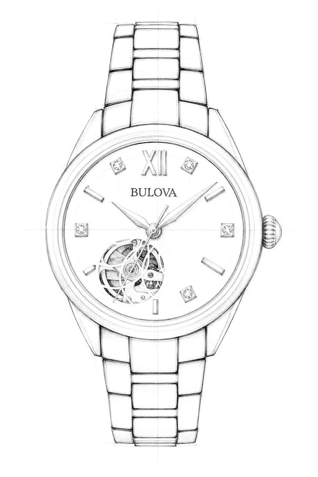 Watch technical diagram