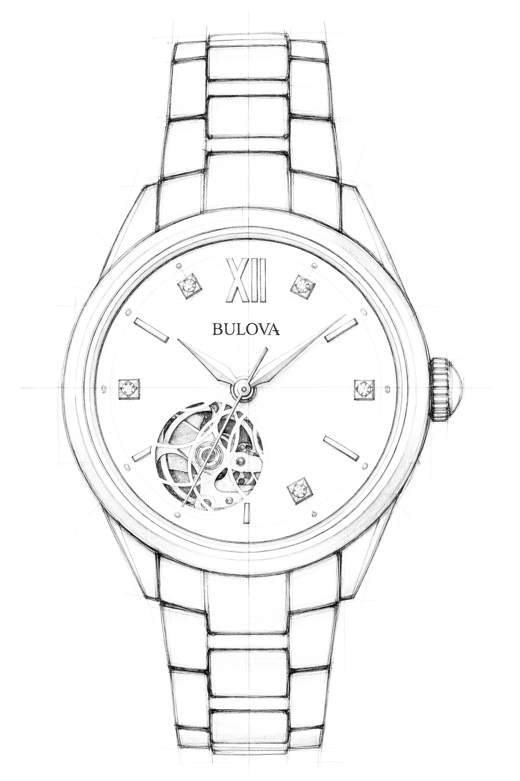 Watch technical diagram