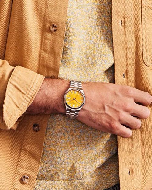 TSUYOSA Yellow Dial Stainless Steel Bracelet NJ0150-56Z TSUYOSA Yellow Dial Stainless Steel Bracelet NJ0150-56Z