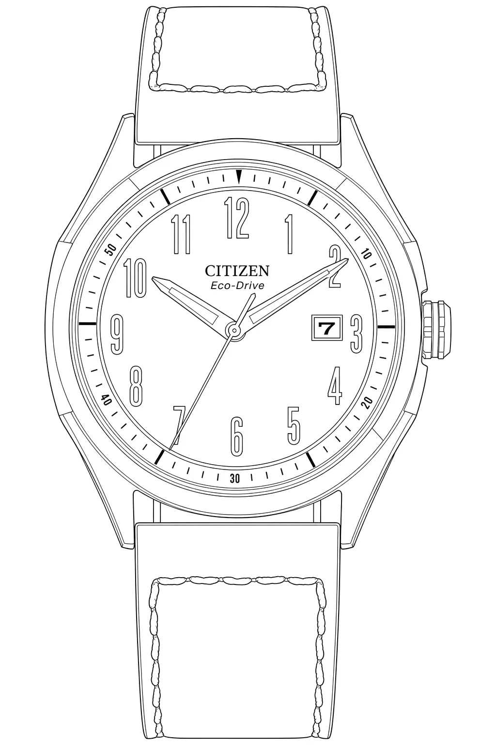 Watch technical diagram