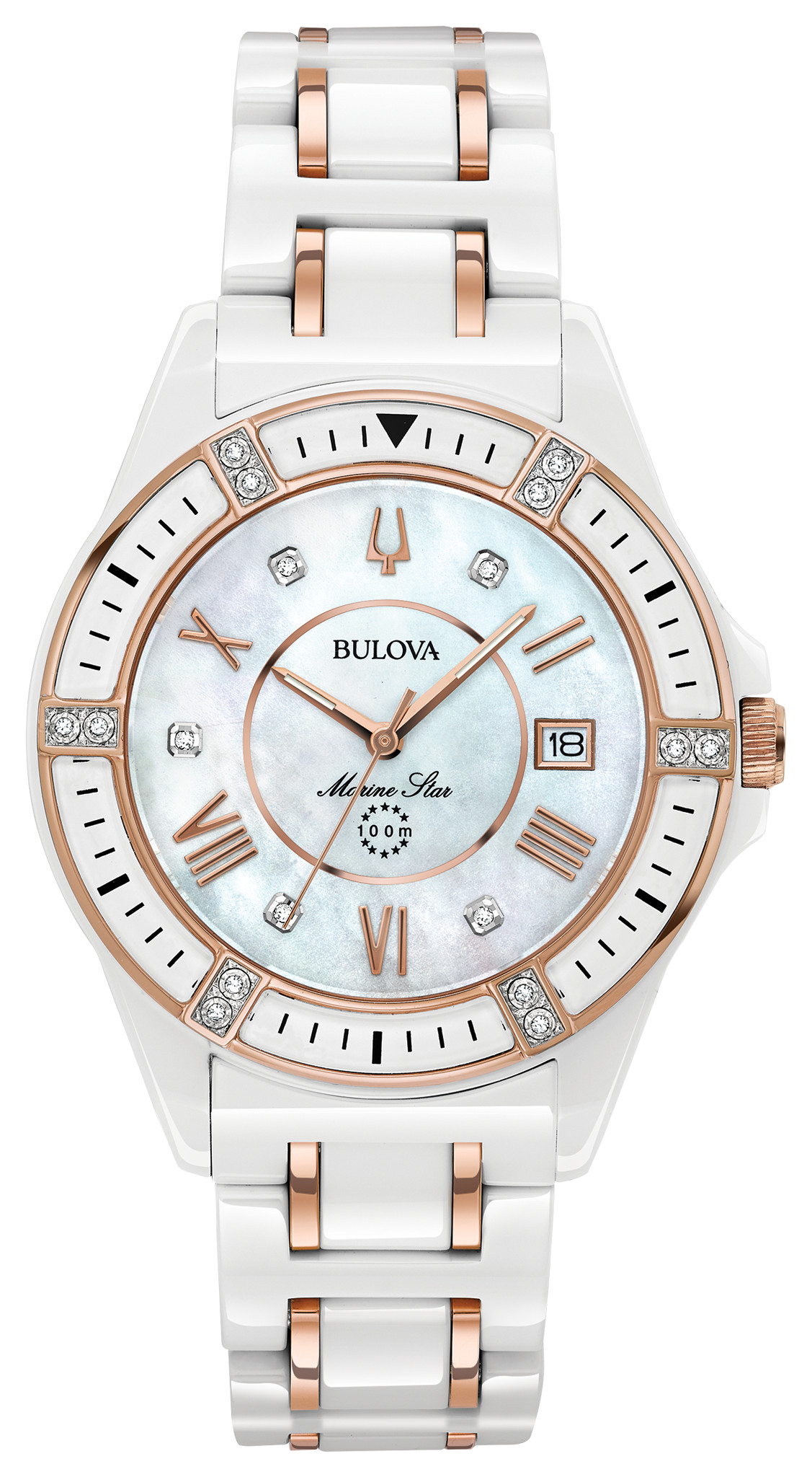 bulova women's marine star diamond watch