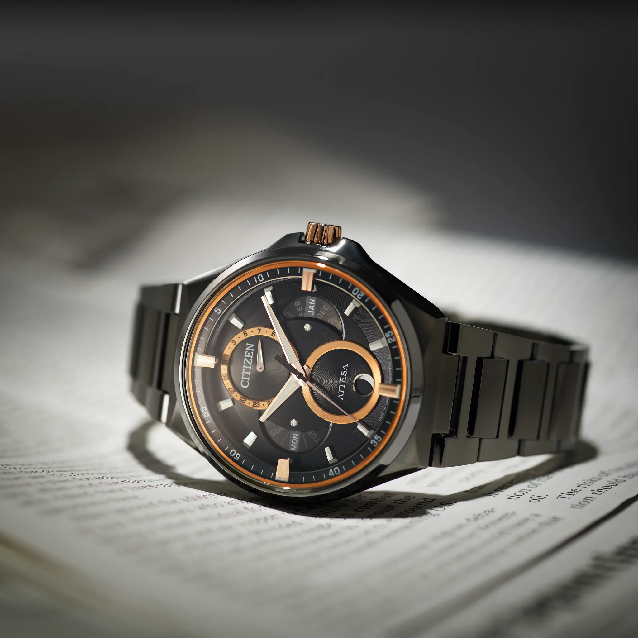 ATTESA Black Dial Super Titanium Bracelet BU0065-64E | CITIZEN