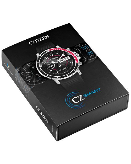 Spin Bladeren verzamelen Trots CZ Smart Black Dial Stainless Steel Bracelet MX0007-59X | CITIZEN