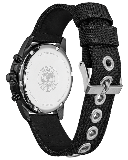 Citizen Military Eco Drive Black Stainless Steel Watch CITIZEN