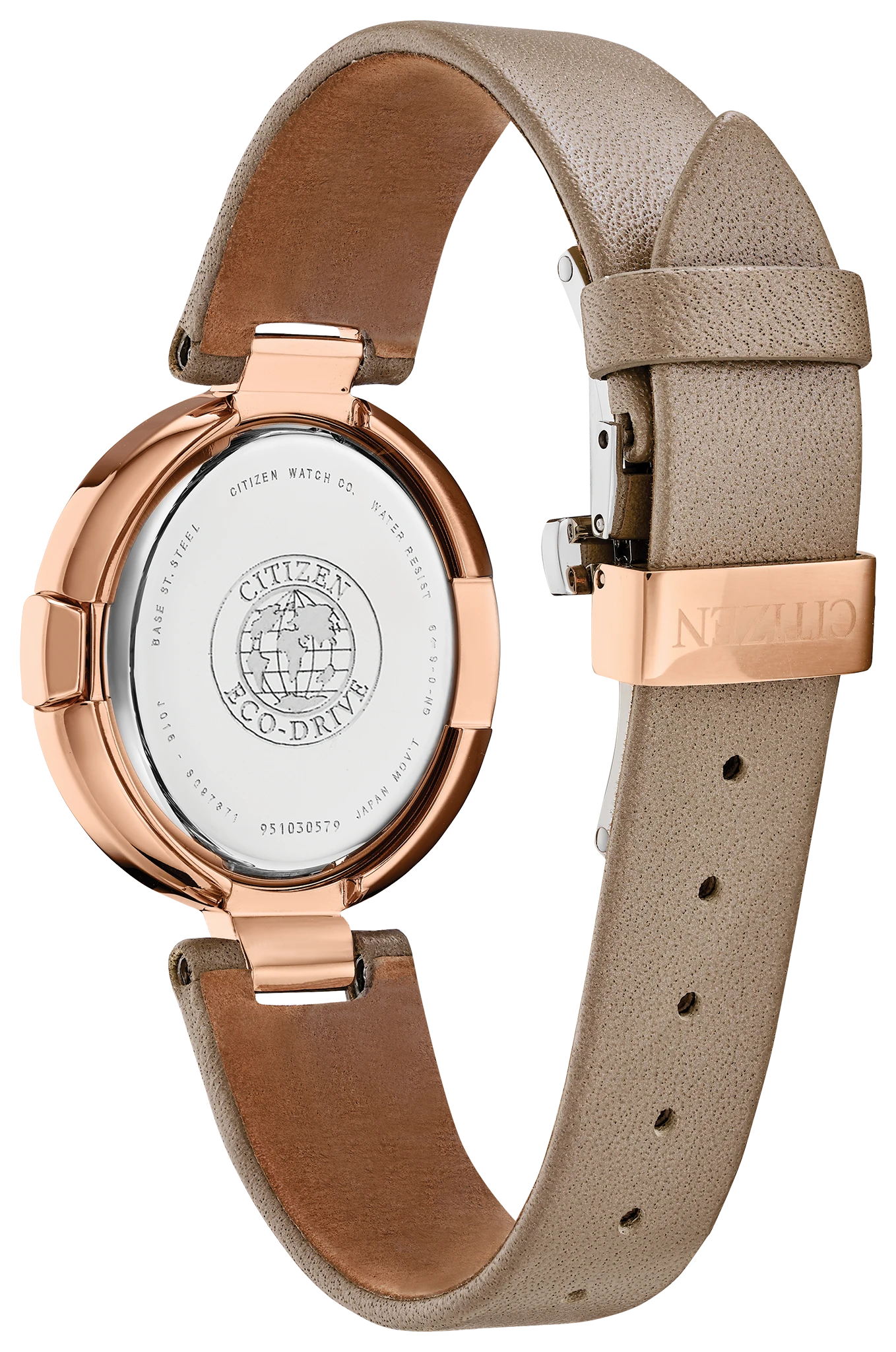 Citizen Capella Ladies Eco-Drive Pink Gold Taupe Dial Watch | CITIZEN