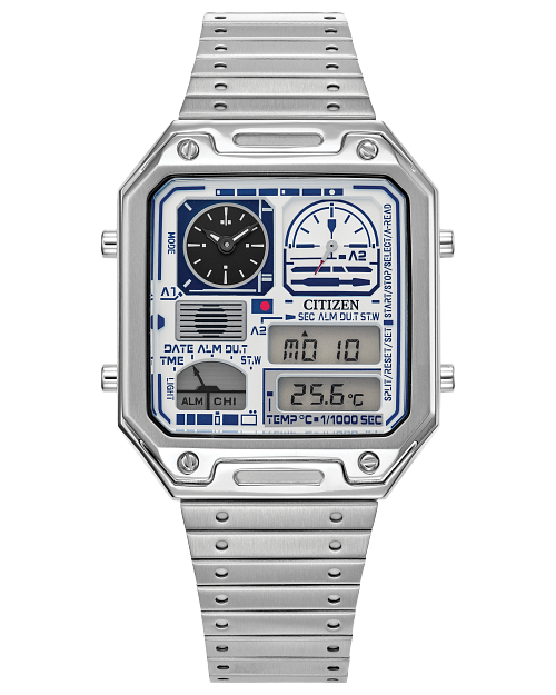 Citizen analog digital temperature top watch