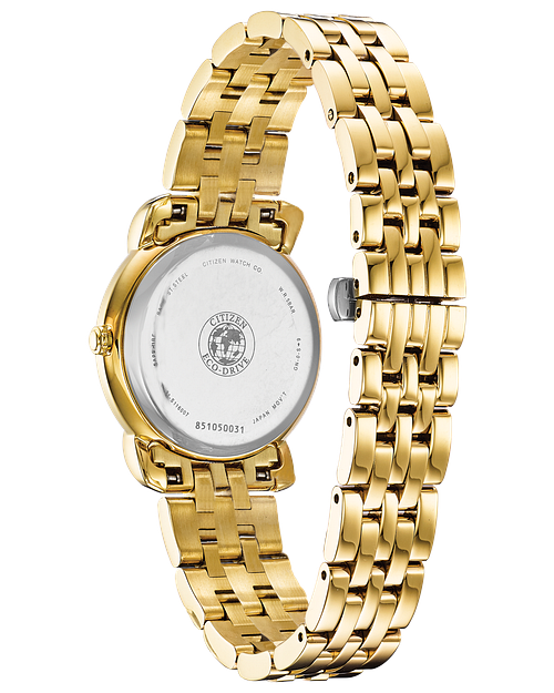 Jolie Ladies Eco Drive EM0712 59E Black Face Diamond Watch CITIZEN