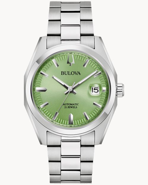 Green Dial Stainless Steel Bracelet Surveyor 96B427A | Bulova Green Dial Stainless Steel Bracelet Surveyor 96B427A | Bulova