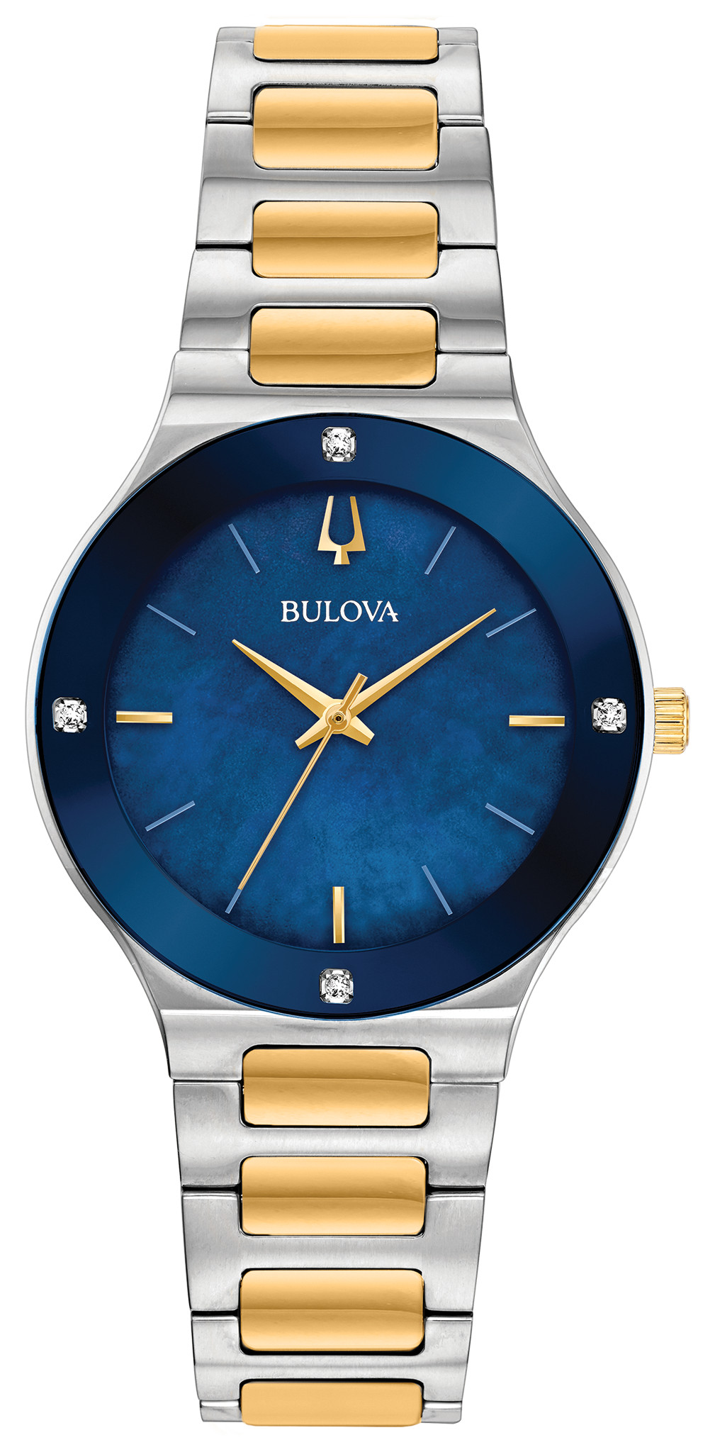 bulova blue diamond watch