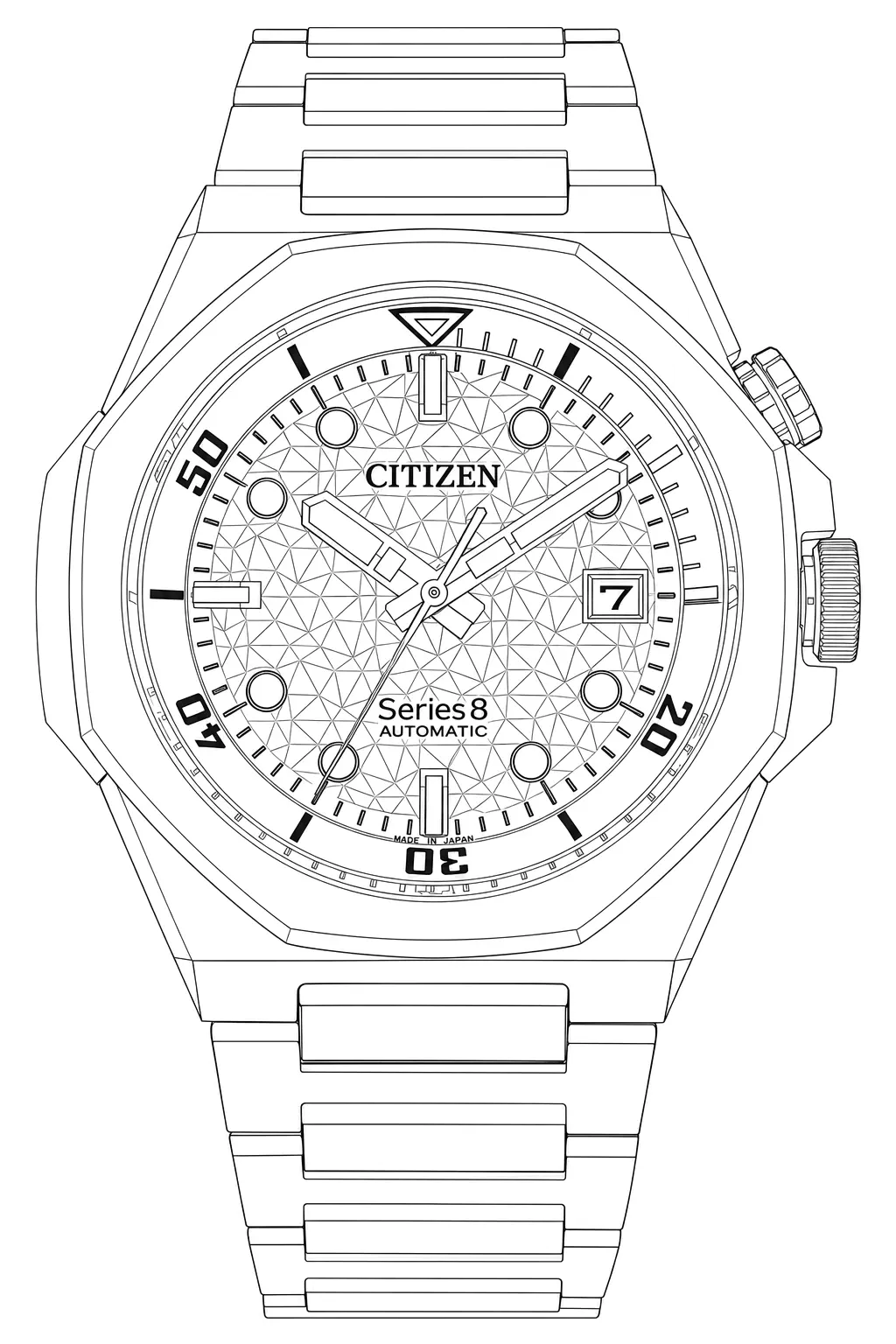 Watch technical diagram