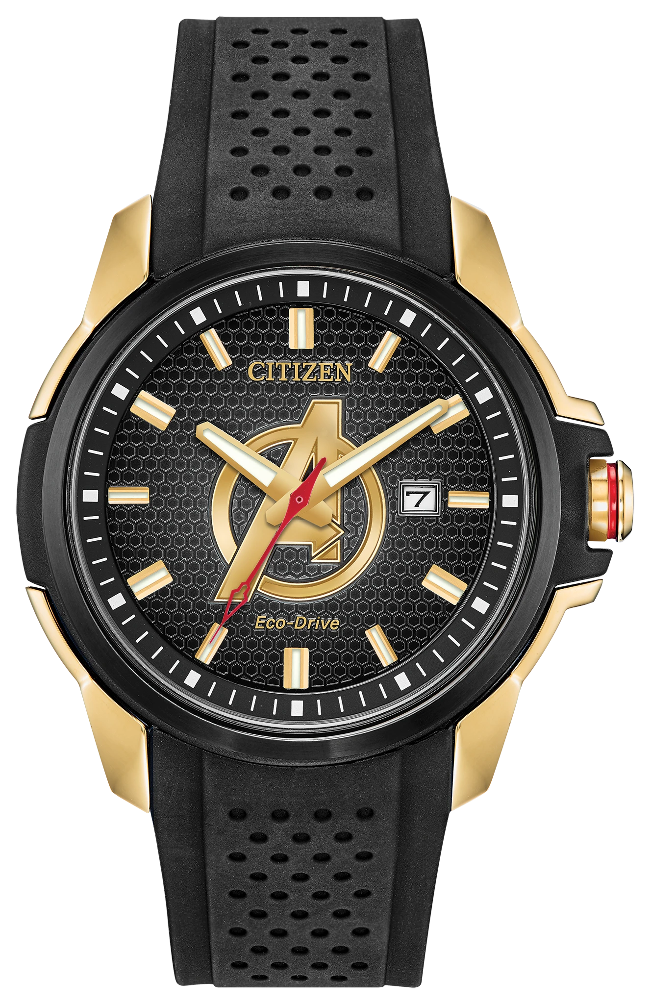 au maison Citizen Marvel Avengers Eco-Drive Gold Stainless Steel Watch