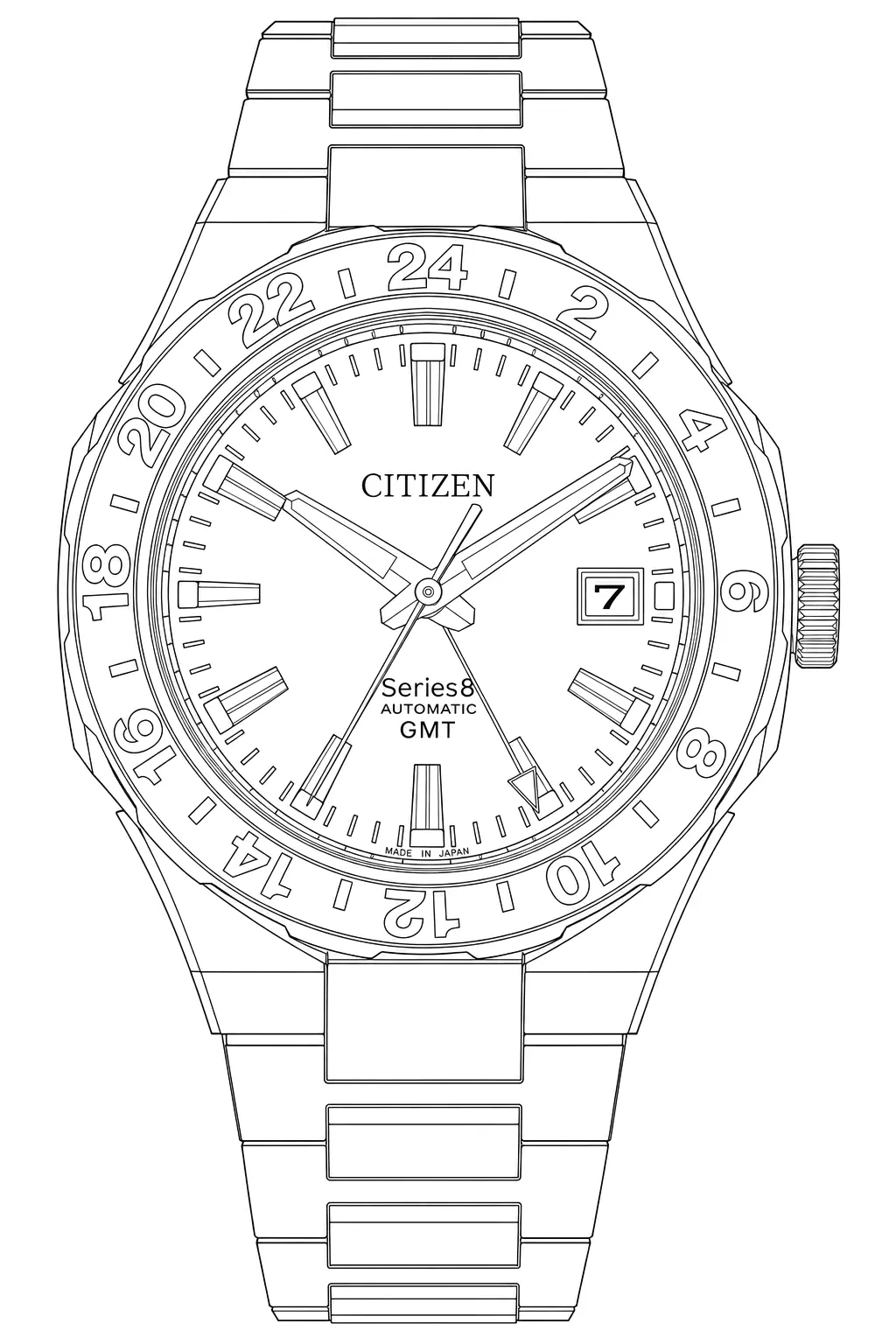 Watch technical diagram