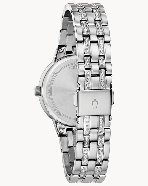 Bulova women's watch stainless best sale steel