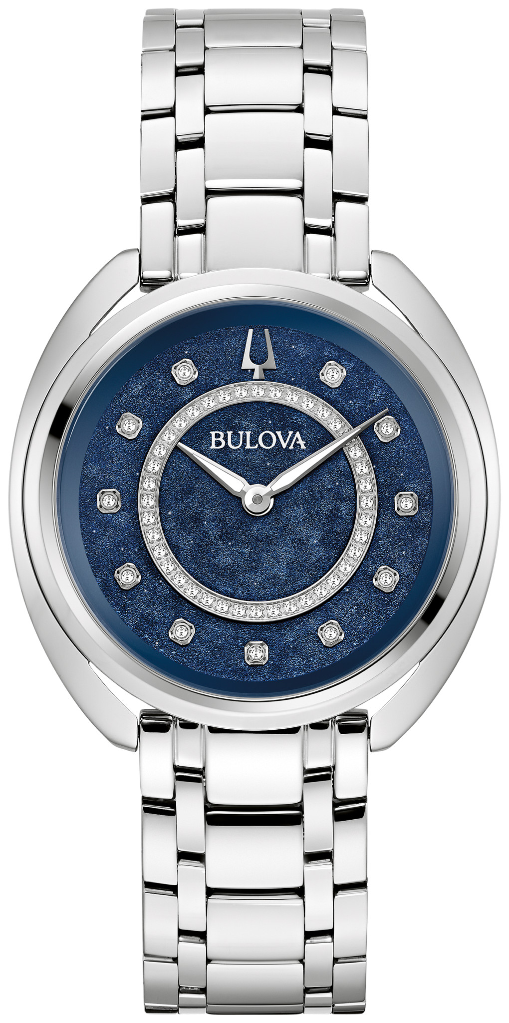 Bulova Phantom Women's Rose Gold White Dial Crystal Watch | Bulova