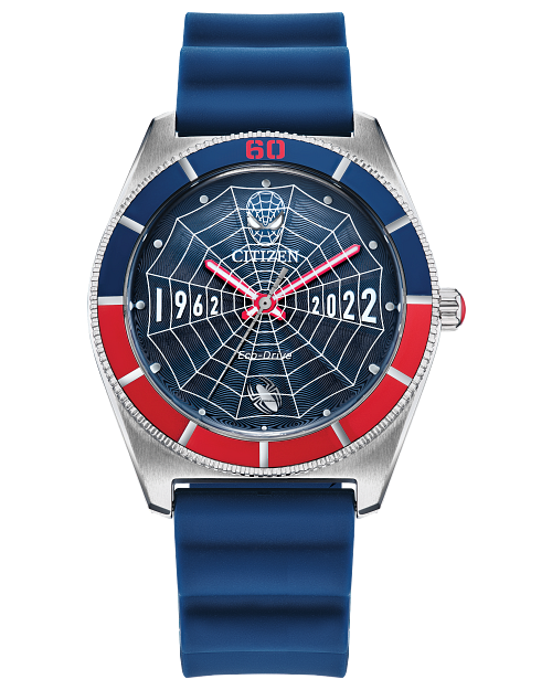 Spider Man Blue Dial Polyurethane Strap AW2050 49W CITIZEN