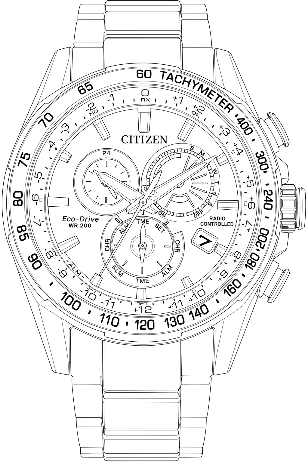 Watch technical diagram