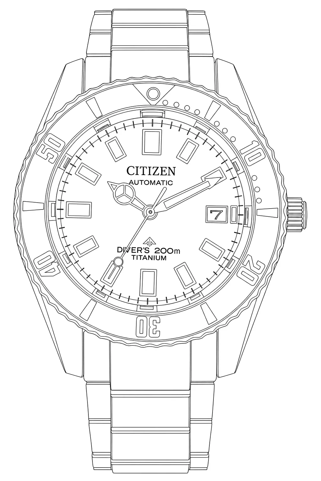 Watch technical diagram