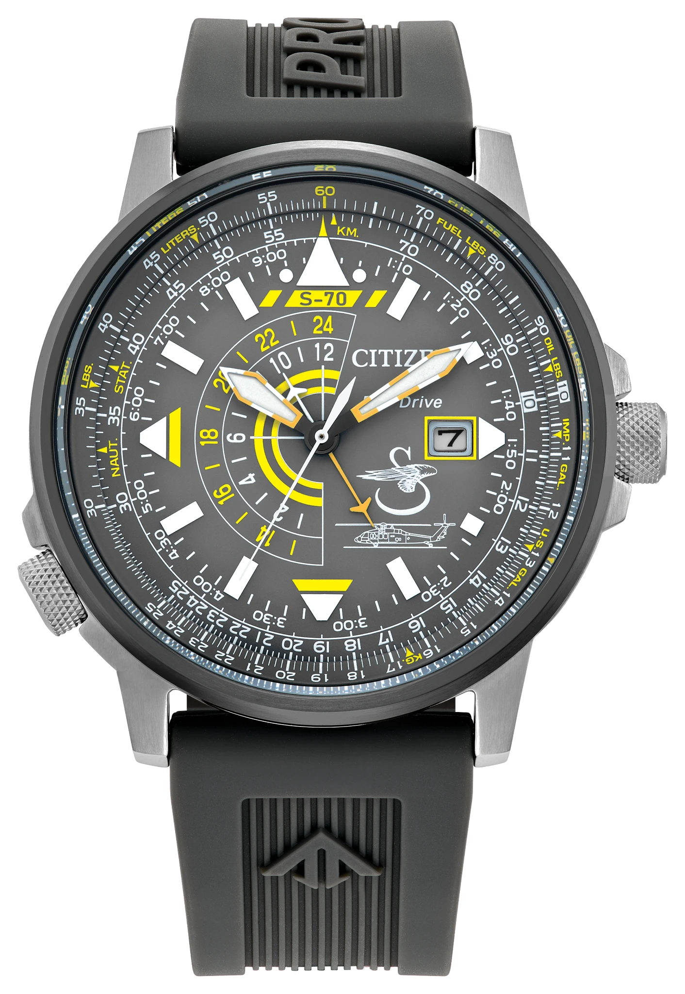 au maison Promaster Sikorsky Gray Dial Polyurethane Strap BJ7004-43H