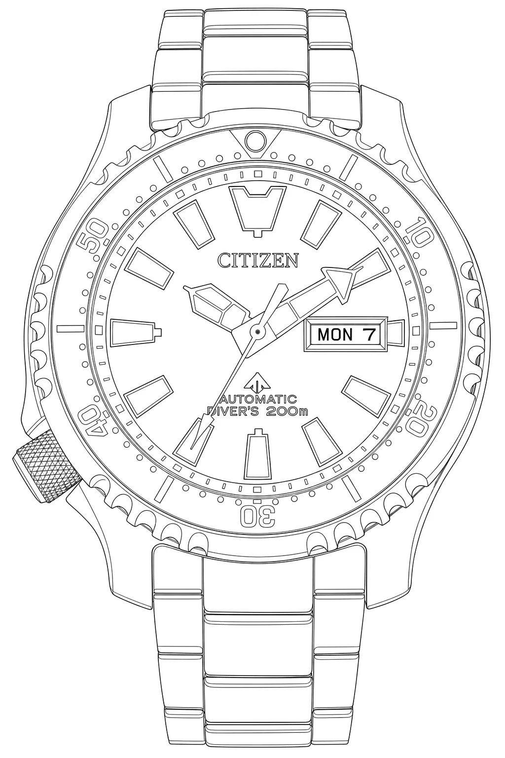 Watch technical diagram