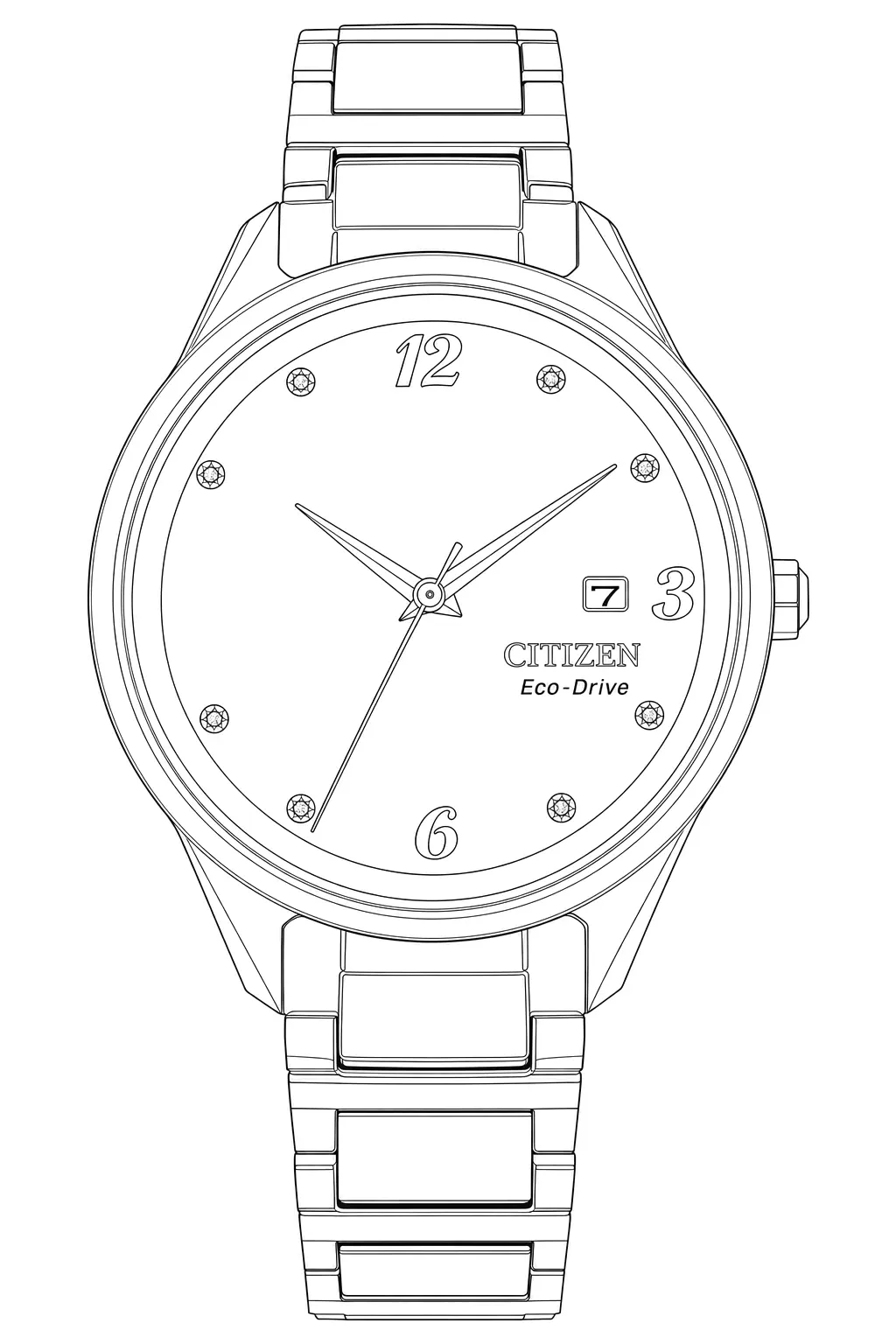Watch technical diagram