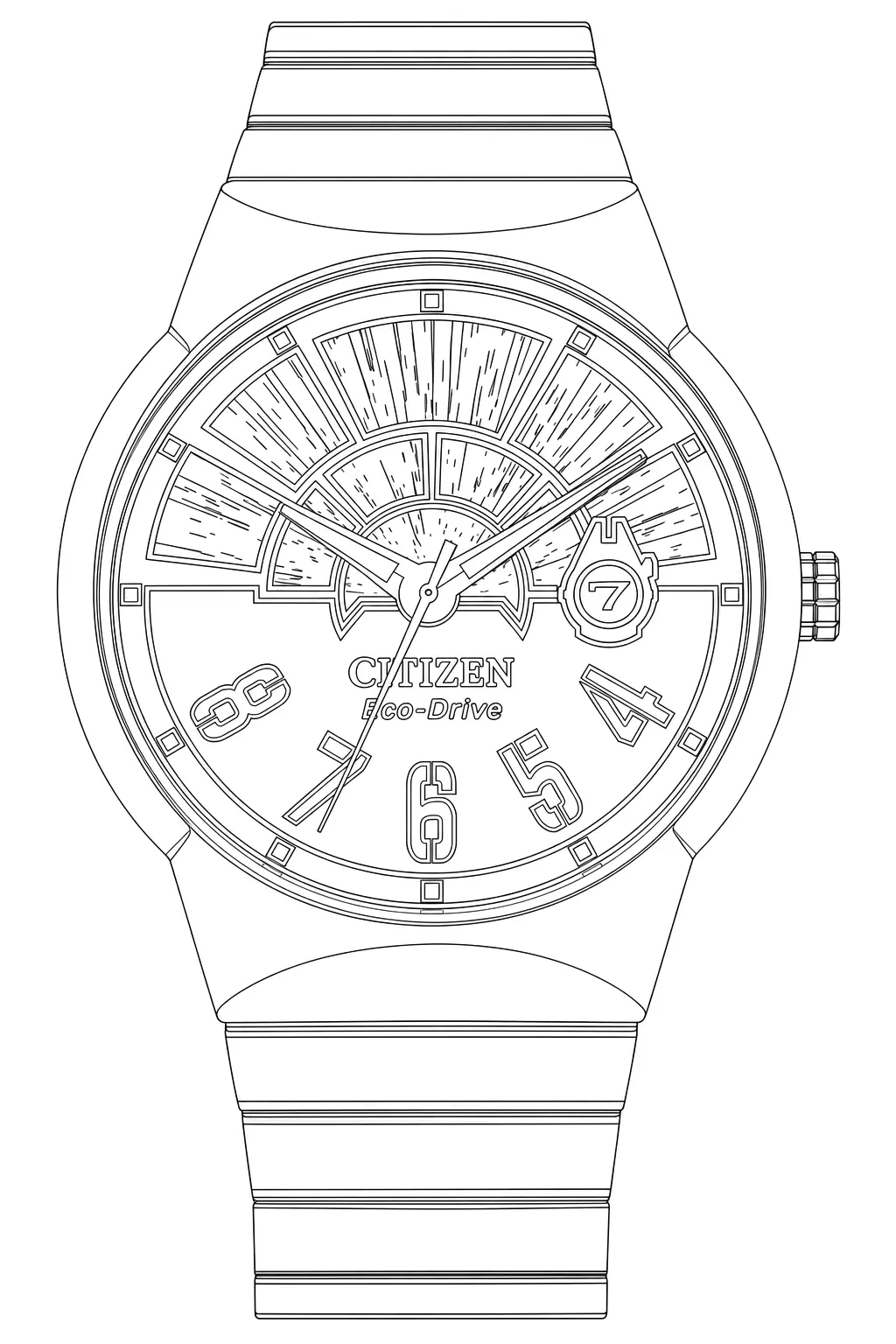 Watch technical diagram