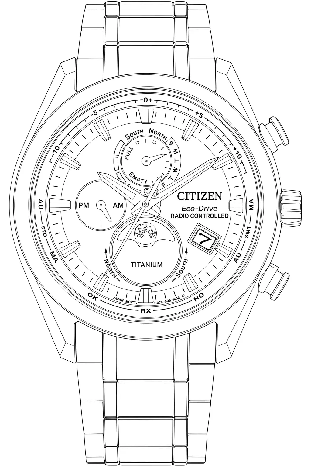 Watch technical diagram