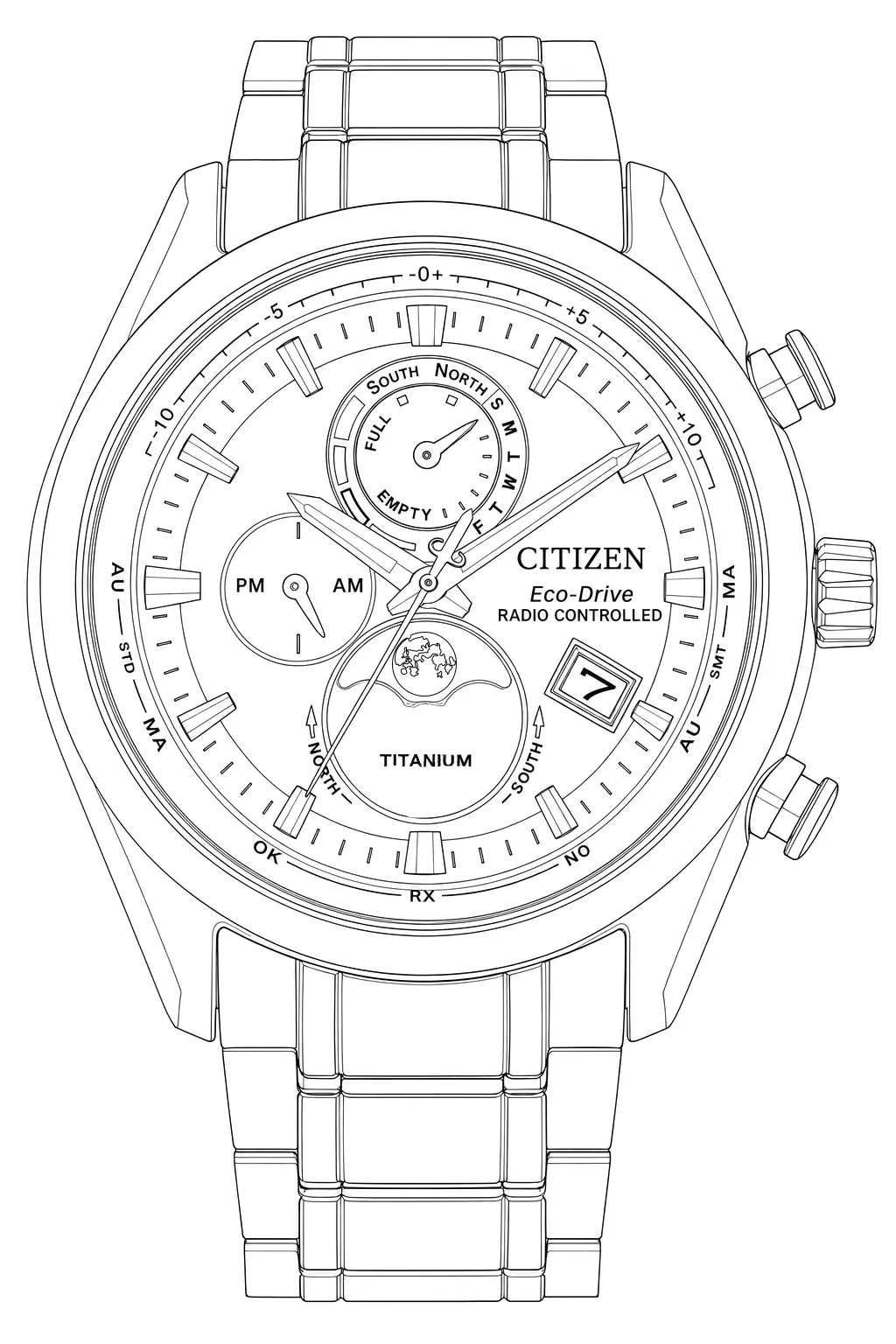 Watch technical diagram