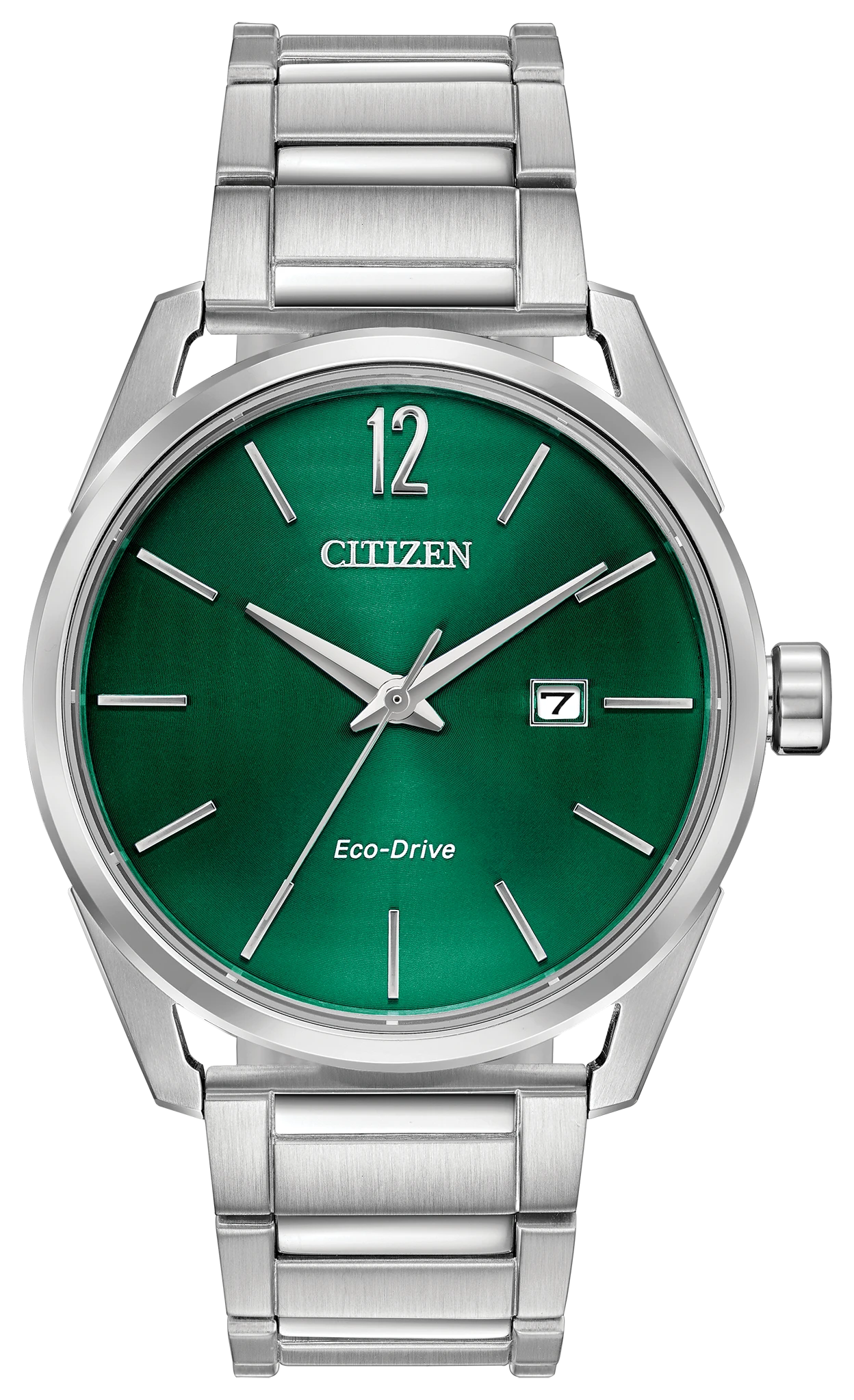 Citizen CTO Eco-Drive Green Dial Stainless Steel Watch | CITIZEN