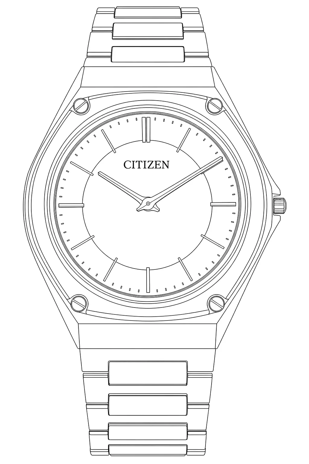 Watch technical diagram
