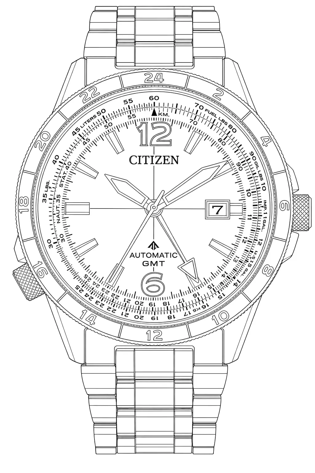 Watch technical diagram