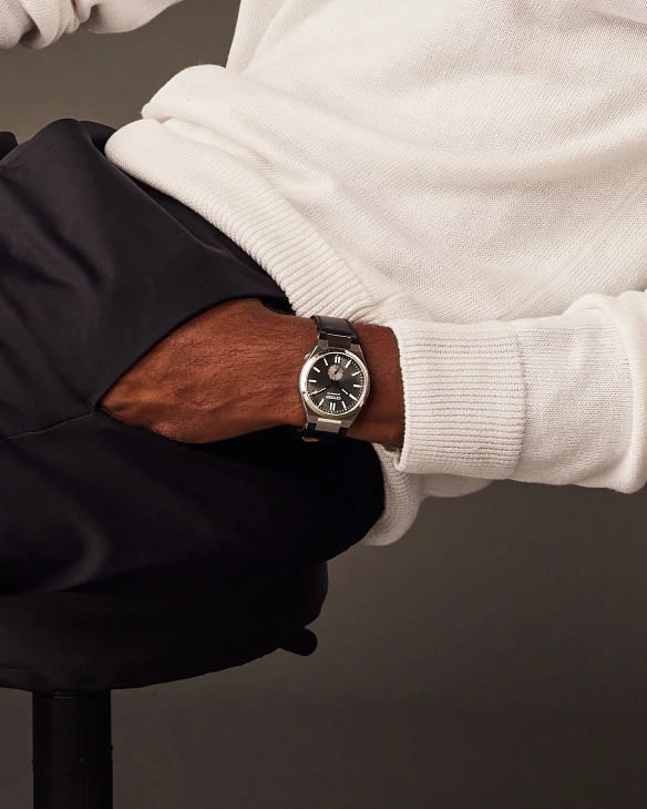 CITIZEN Tsuyosa Automatik Herrenuhr – Graues Lederarmband, Stahlgehäuse 40 Mm, Kleine Sekunde, NK5010-01H