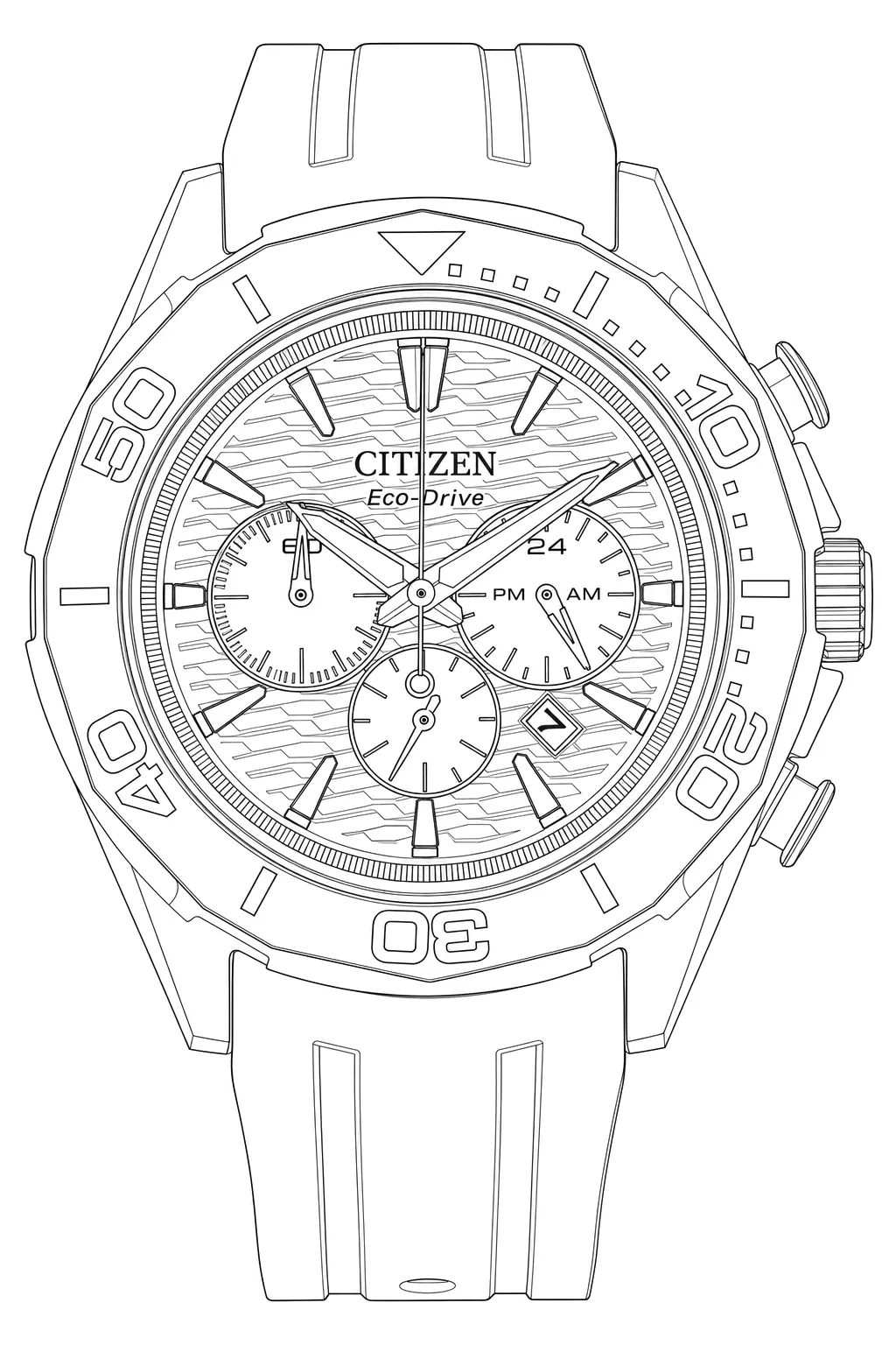 Watch technical diagram