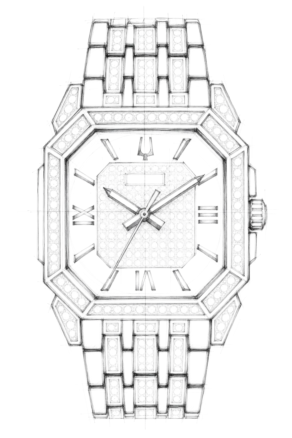 Watch technical diagram