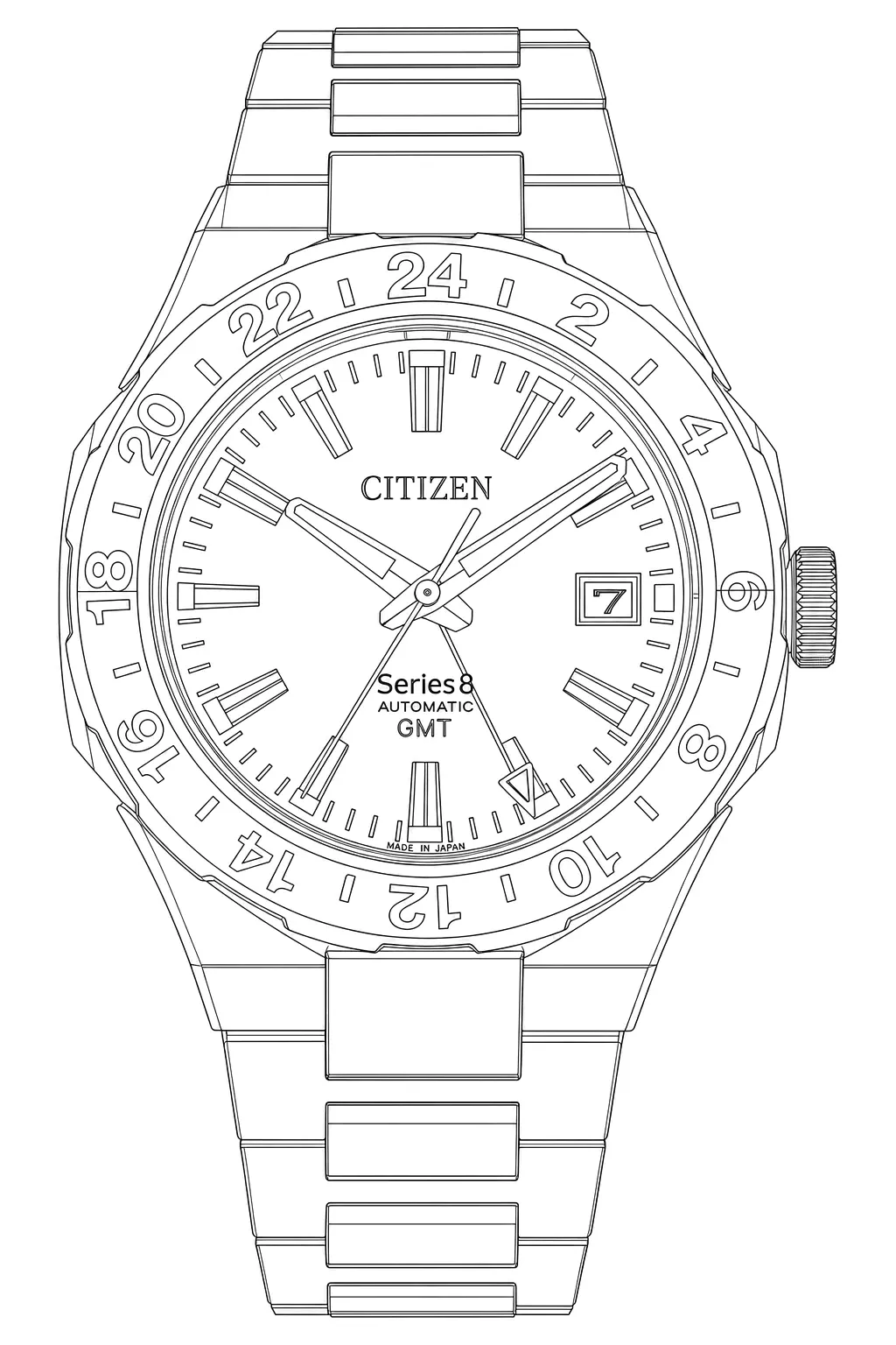 Watch technical diagram