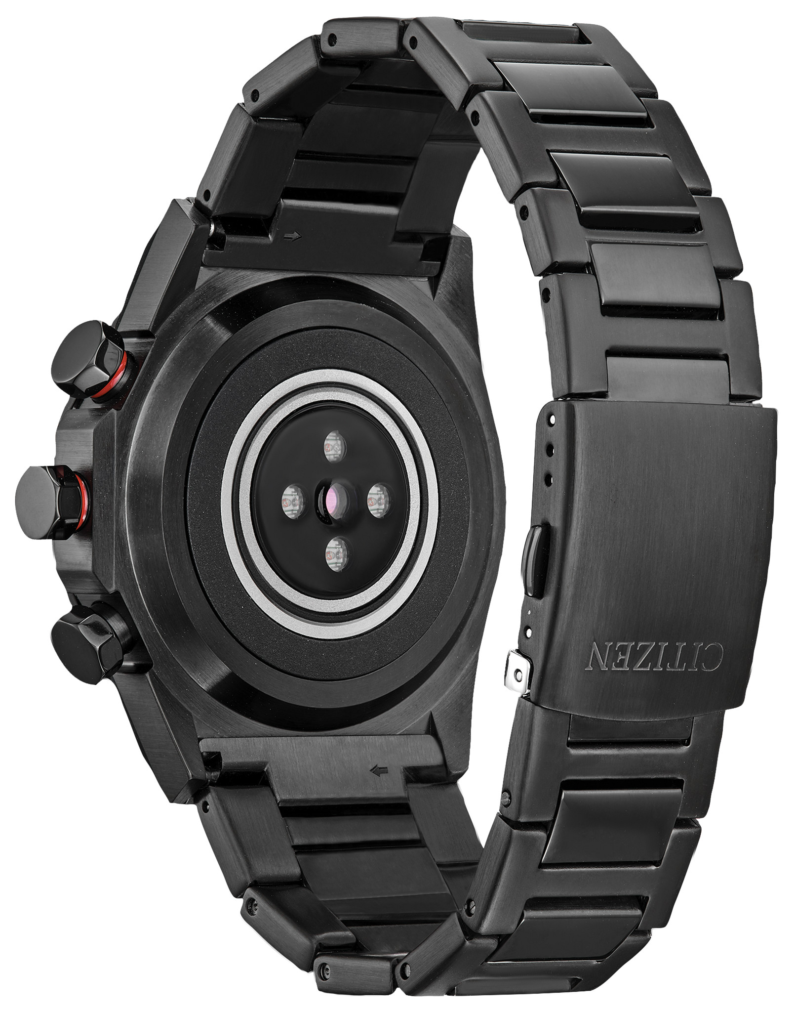 CZ Smart Hybrid Black Dial Stainless Steel Bracelet JX200555E CITIZEN