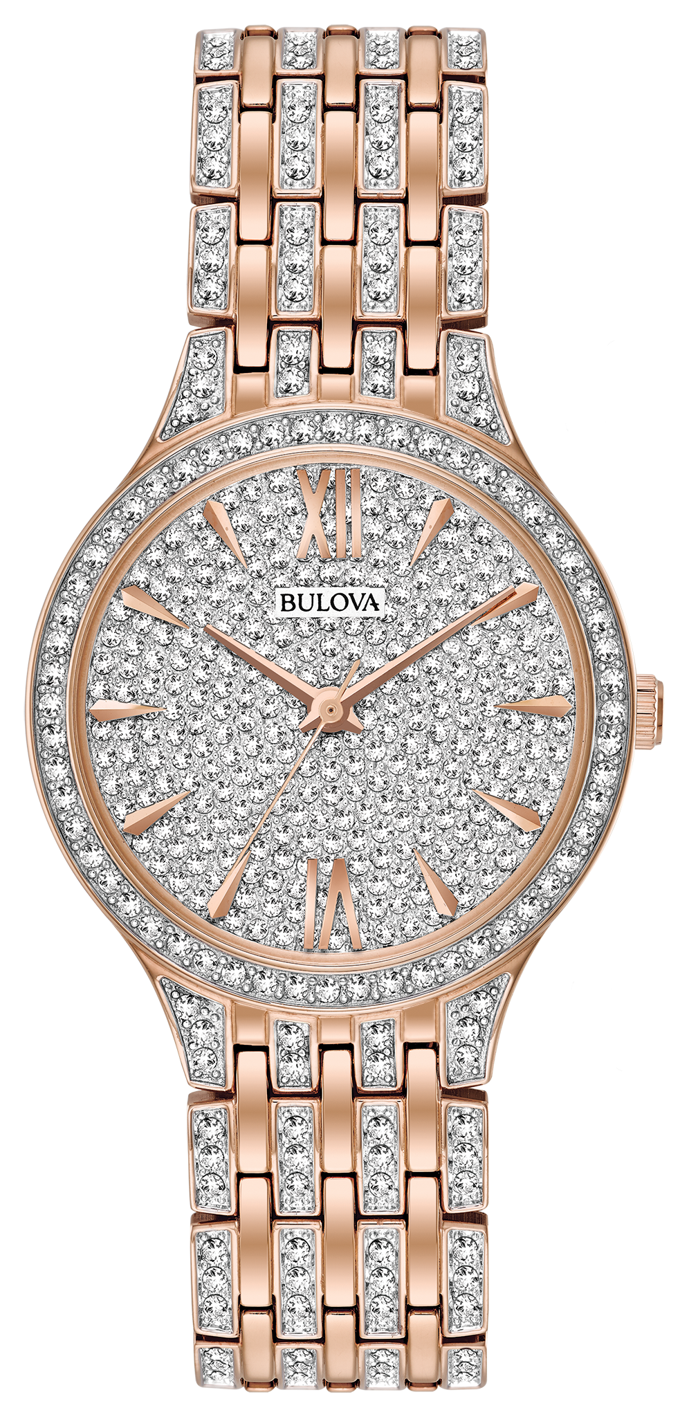 Bulova Phantom Women's Rose Gold Crystal Watch | Bulova