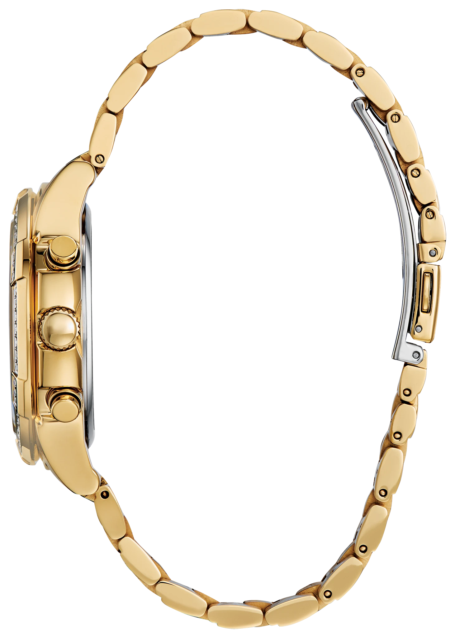 Crystal Black Dial Stainless Steel Bracelet AT2452-52E | CITIZEN