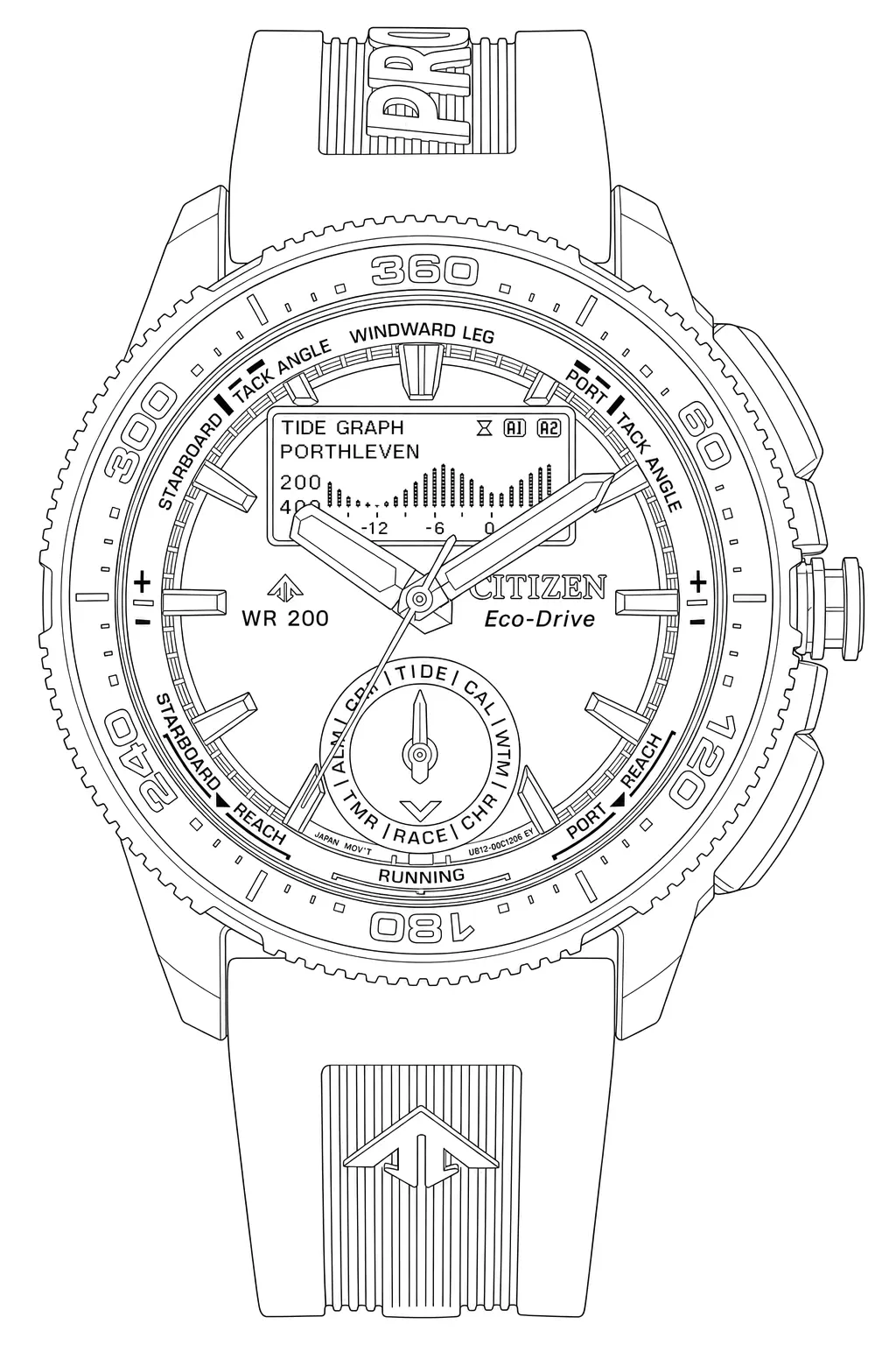 Watch technical diagram