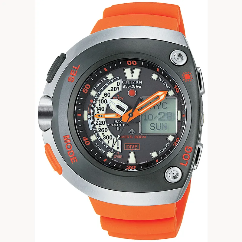 Aqualand Black Dial Rubber Strap JV0030-19F | CITIZEN Aqualand Black Dial Rubber Strap JV0030-19F | CITIZEN