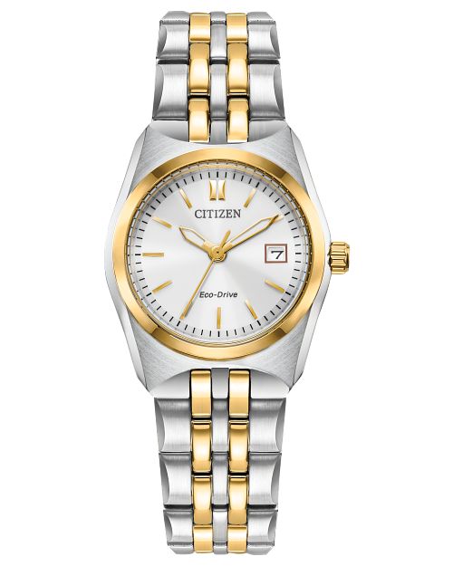 Ladies' Citizen Eco-Drive® Classic Gold-Tone IP Watch with Champagne Dial  (Model: EO1222-50P)