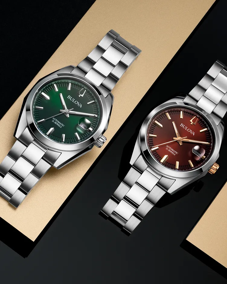 Red Dial Stainless Steel Bracelet Surveyor 98B422 | Bulova Red Dial Stainless Steel Bracelet Surveyor 98B422 | Bulova
