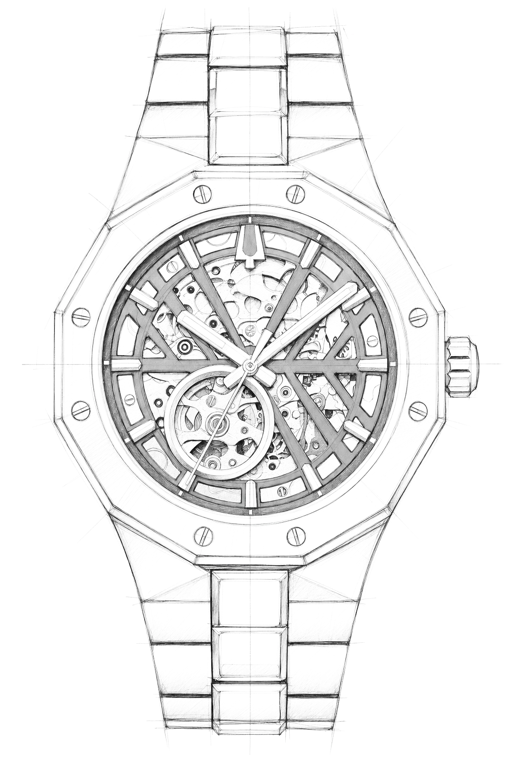 Watch technical diagram