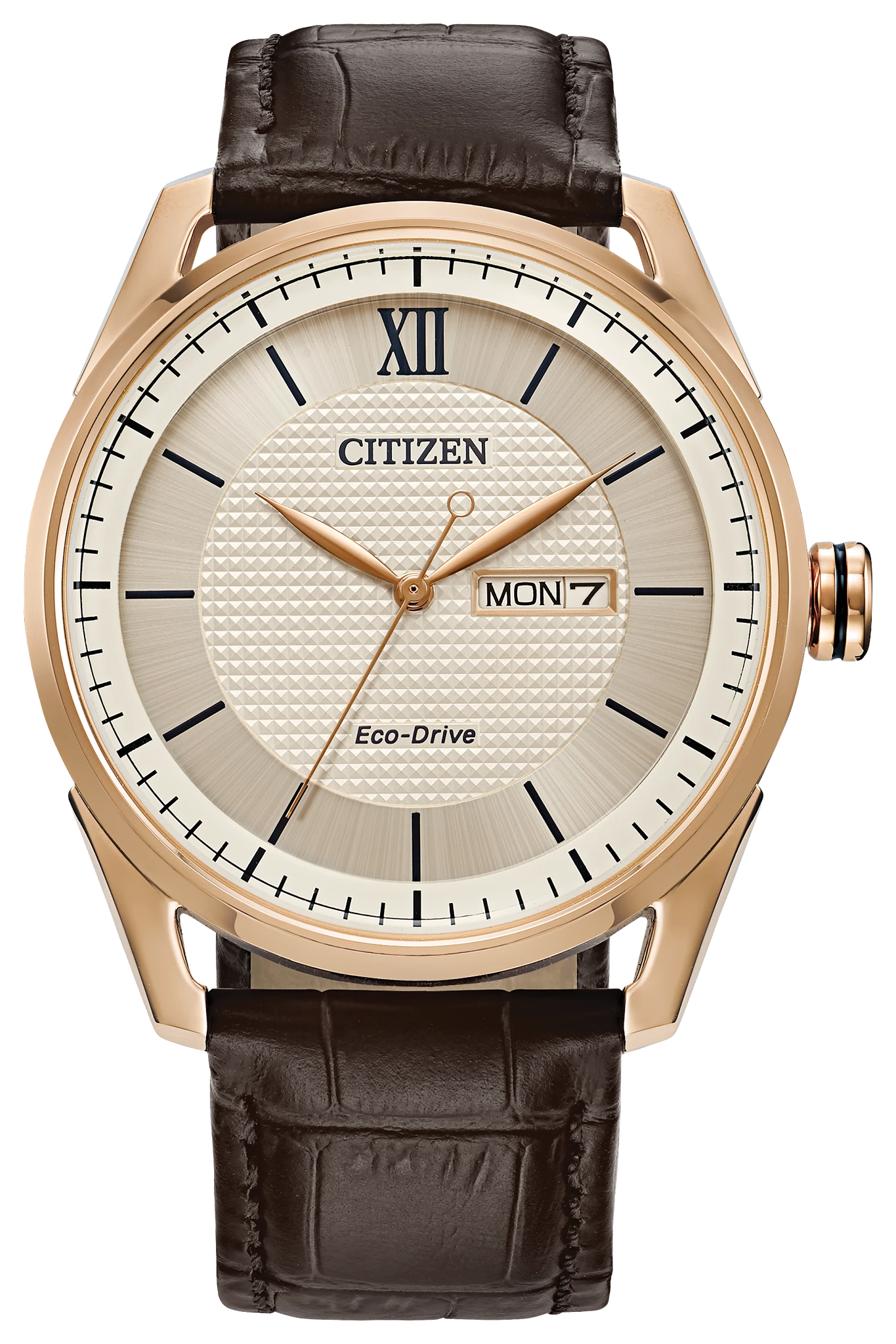au maison Classic Ivory Dial Leather Strap AW0082-01A