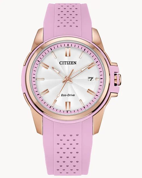Veya Silver-Tone Dial Silicone Strap FE1263-01A | CITIZEN Veya Silver-Tone Dial Silicone Strap FE1263-01A | CITIZEN