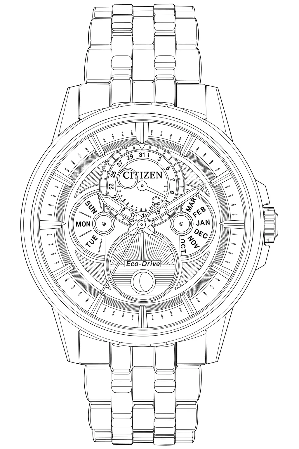 Watch technical diagram