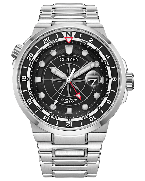 Endeavor Black Dial Stainless Steel Bracelet BJ7140 53E CITIZEN